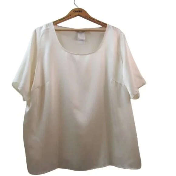Marina Rinaldi Cream Top - Picture 1 of 5